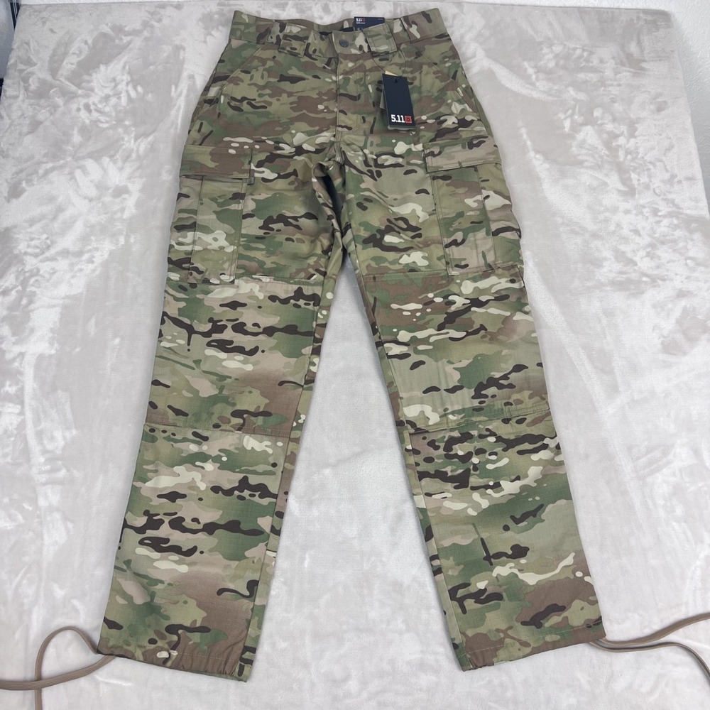 5.11 Pants Mens Medium Reg 30x31 Multicam TDU Ripstop Cargo Military Hiking NWT